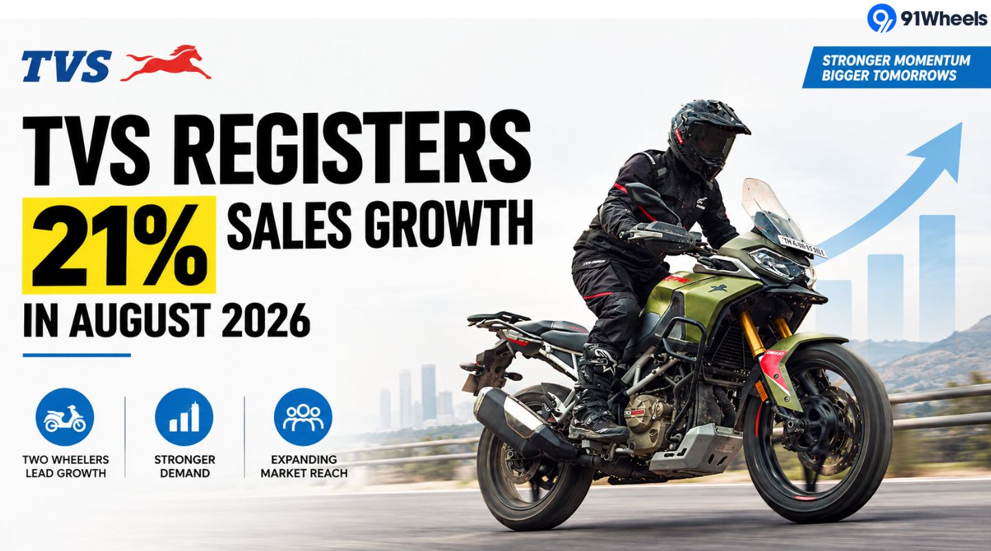 TVS Registers 21% Sales Growth In August 2026